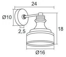 Argon 3796 - LED Nástenné svietidlo TULUZA LED/5W/230V