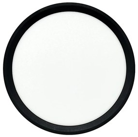 LED stropné svietidlo, 18 W, 230 V, 3000/4000/6500 K, priemer 23 cm, čierne