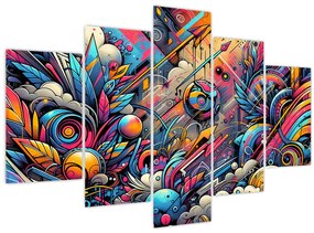 Obraz - Pestrofarebné graffiti (150x105 cm)