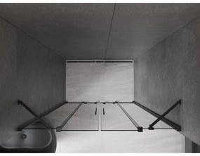 Mexen Velar Duo, posuvné sprchové dvere do otvoru 160 cm, 8mm šedé sklo, brúsený grafit, 871-160-000-42-95