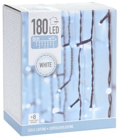 Svetelná vianočná reťaz Icicle biela, 180 LED