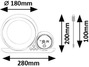 Rabalux WAKEWAY LED stolná lampa 76109