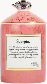 Ručne vyrobená vonná sviečka Scorpio (čierna ríbezľa a biele pižmo)