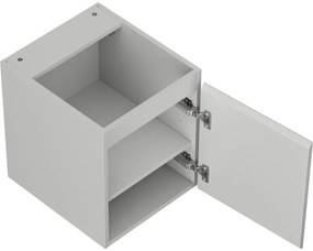 Mexen Rivel, kúpeľňová skrinka 40 cm, 1 dvierka, s drážkami, sivá matná, 91A21-04047-1-BF62