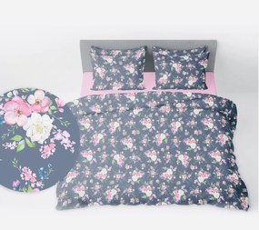 Obliečky flanelové Hortenz TiaHome - 1x Vankúš 90x70cm, 1x Paplón 140x200cm