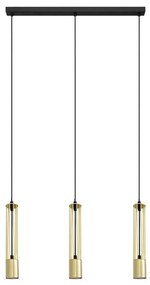 LED Luster na lanku BARS 3xGU10/4,8W/230V zlatá