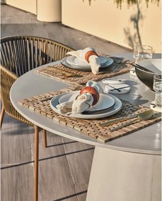 Betónový vonkajší jedálenský stôl Kave Home Itai, ⌀ 120 cm