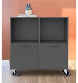 Čierna pojazdná komoda Keep by Hammel