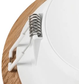 LED Podhľadové svietidlo WOODY SPOT LED/12,5W/230V 3000K dub ø 16 cm