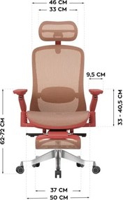 Kancelárska stolička LeadPro 8.7 Red