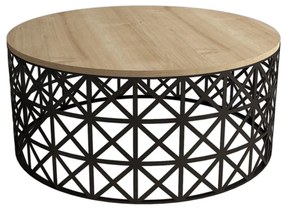 Konferenčný stolík Selin 90 cm čierny/dub sonoma