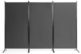 Mobilný paraván 260x180 cm, sivý