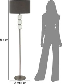 Stojacia lampa Bright 164 cm sivá/biela