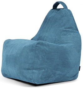 Modrý menčestrový sedací vak Play Amuse – SLOWDOWN