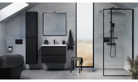 Kúpeľňová skrinka s umývadlom MOLDE 80 cm čierna