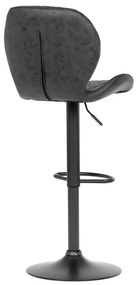 Autronic COWBOY - stolička barová - čierna, kov + látka