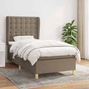 Boxspring posteľ s matracom sivohnedý 100x200 cm látka 3128825