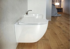 Cersanit Zen, závesná wc misa CleanOn 50x36x37 cm s pomaly padajúcim sedátkom, biela, S701-428