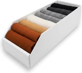 KARTON PAK Úložné boxy na oblečenie, organizéry do skrine BIELY KARTÓN 20x54cm