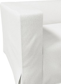 Poťah na sedačku Klippan pre 2 osoby dlhý s rohovými záhybmi farba produktu krémová látka zapletaná