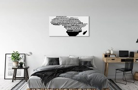 Obraz canvas Čierna a biela titulky 125x50 cm