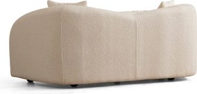 Dvoumístná pohovka Venedik 190 cm boucle krémová