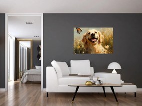 Obraz - Šťastný psík (90x60 cm)