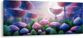 Obraz - Huby pri splne, grafika (120x50 cm)
