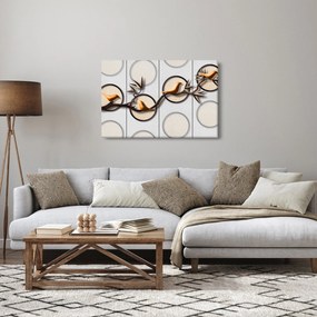 Umelecký obraz - Vtáčiky na vetve (90x60 cm)