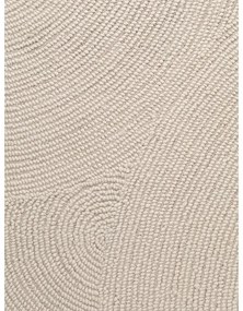 Ručne tkaný vlnený okrúhly koberec vo svetlo prírodnej farbe ø 150 cm Eleni Natural White – Hanse Home