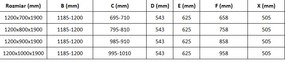 Mexen Omega, sprchovací kút s posuvnými dverami 120 (dvere) x 80 (stena) cm, 8mm sklo, chrómový profil-šedé sklo, 825-120-080-01-40