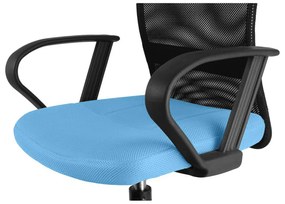 Detská stolička Neoseat MONKEY s podnožou — látka, čierna / svetlo modrá