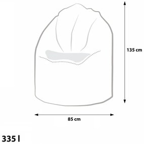 EF4021 Ecopuf Sedací vak Ecopuf - Mega sako Modern Prémium polyester DG59