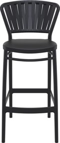 PORTOFINO BAR 75 záhradná barová stolička black