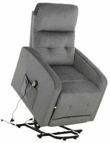 Polohovacie kreslo Lennox II Velvet, sivá