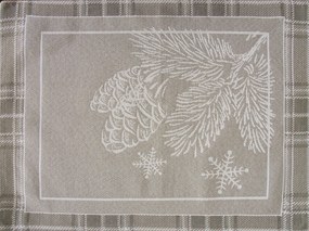 VIANOČNÉ PRESTIERANIE NA STÔL HOLLY 35X45 CM VZOROVANÁ