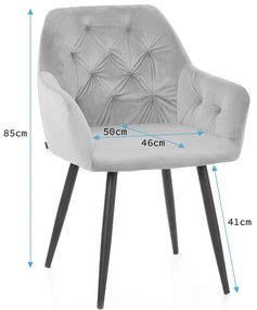 Dizajnová stolička Argento krémová