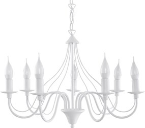 Luster Minerwa 7, biele telo svietidla