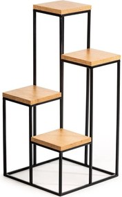 STOJAN NA KVETINÁČ KASKADA 70X34X34 CM ČIERNA/HNEDÁ