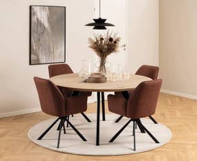 YUNI Terakota (látka Basel 44) - MODERNÉ OTOČNÉ ČALÚNENÉ KRESLO DO OBÝVAČKY/ JEDÁLNE/ KANCELÁRIE LOFT