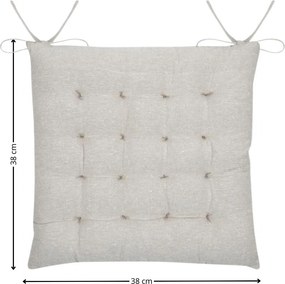 Oboustranný podsedák na židli Ombrage 38x38 cm béžový