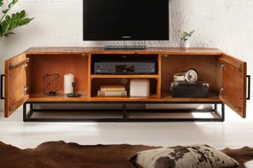 TV-skrinka 40527 145cm Wood Art Drevo Mango Hnedá