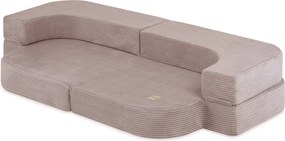 Rozkladacia detská pohovka  - béžová, prémiový menčester