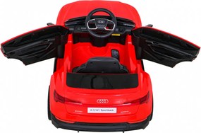 Ramiz Audi E-Tron Sportback pre deti Červená + Pilot + pohon 4x4 + pomalý štart + rádio MP3 + LED