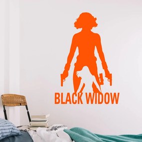 Veselá Stena Samolepka Black Widow silueta Farba: oranžová, Veľkosť: 60 x 42 cm