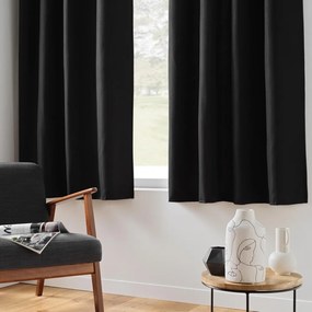 Čierny termo/dimout záves z mikrovlákna 135x180 cm Micropolar – douceur d'intérieur