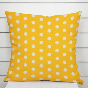 Biante Bavlnená obliečka na vankúš Sandra SA-598 Biele bodky na žltom 45 x 45 cm