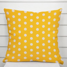 Biante Bavlnená obliečka na vankúš Sandra SA-598 Biele bodky na žltom 60 x 60 cm