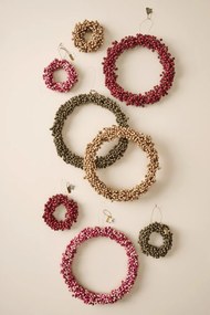 Ib Laursen Korálkový venček Wooden Beads Red Ø 22 cm