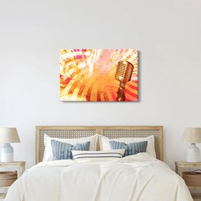 Obraz - Retro mikrofón (90x60 cm)